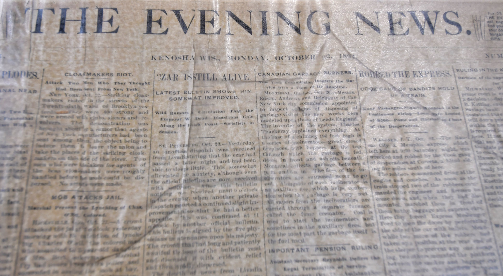 HISTORIC FRONT PAGE